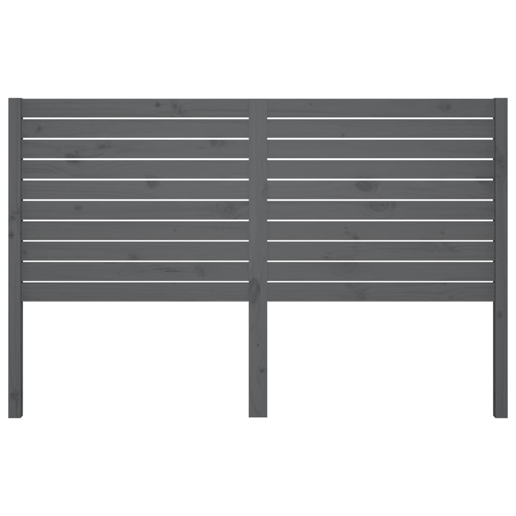 vidaXL Tête de lit gris 126x4x100 cm pin massif