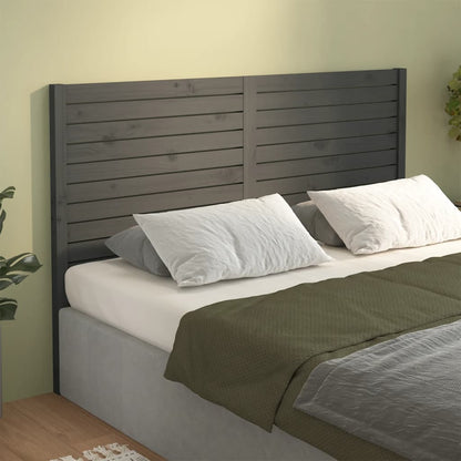 vidaXL Tête de lit gris 126x4x100 cm pin massif