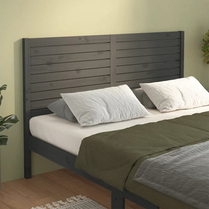 vidaXL Tête de lit gris 126x4x100 cm pin massif