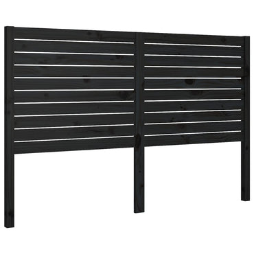 vidaXL Tête de lit noire 126x4x100 cm en pin massif