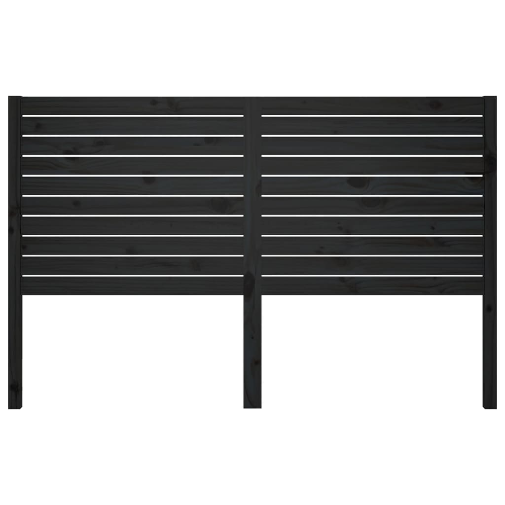 vidaXL Tête de lit Noir 141x4x100 cm Bois de pin massif