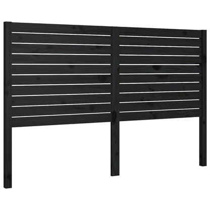 vidaXL Tête de lit Noir 146x4x100 cm Bois de pin massif