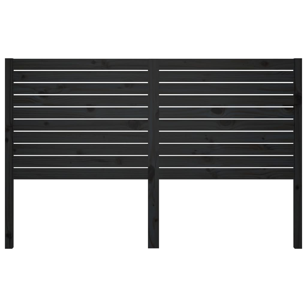vidaXL Tête de lit Noir 146x4x100 cm Bois de pin massif