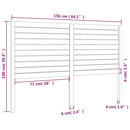 vidaXL Tête de lit 156x4x100 cm Bois de pin massif