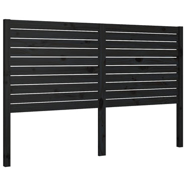 vidaXL Tête de lit noire 156x4x100 cm Bois de pin massif