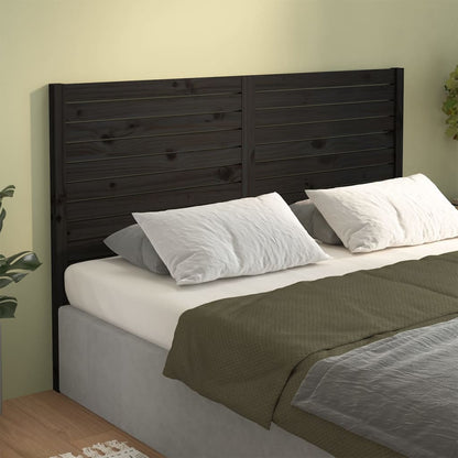 vidaXL Tête de lit noire 156x4x100 cm Bois de pin massif