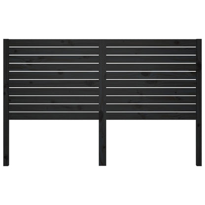 vidaXL Kopfteil Schwarz 166x4x100 cm Massivholz Kiefer