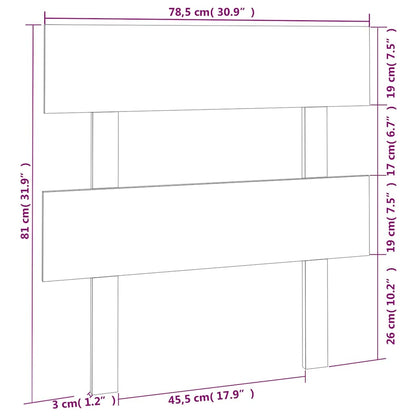 vidaXL Tête de lit 78,5x3x81 cm Bois de pin massif