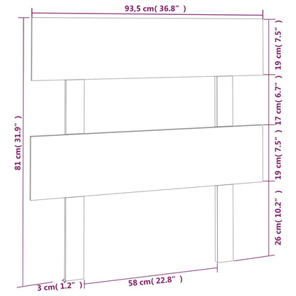 vidaXL Kopfteil 93,5x3x81 cm Massivholz Kiefer