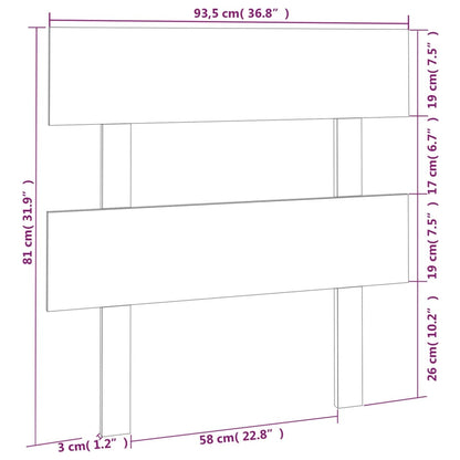 vidaXL Kopfteil Honigbraun 93,5x3x81 cm Massivholz Kiefer