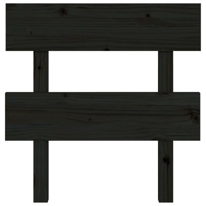 vidaXL Kopfteil Schwarz 93,5x3x81 cm Massivholz Kiefer