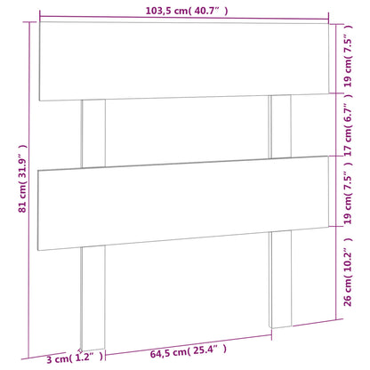 vidaXL Kopfteil Honigbraun 103,5x3x81 cm Massivholz Kiefer