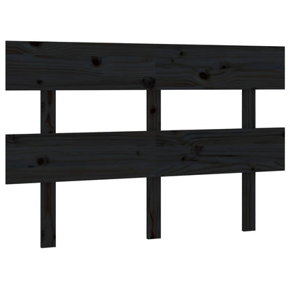 vidaXL Tête de lit noire 124x3x81 cm Pin massif