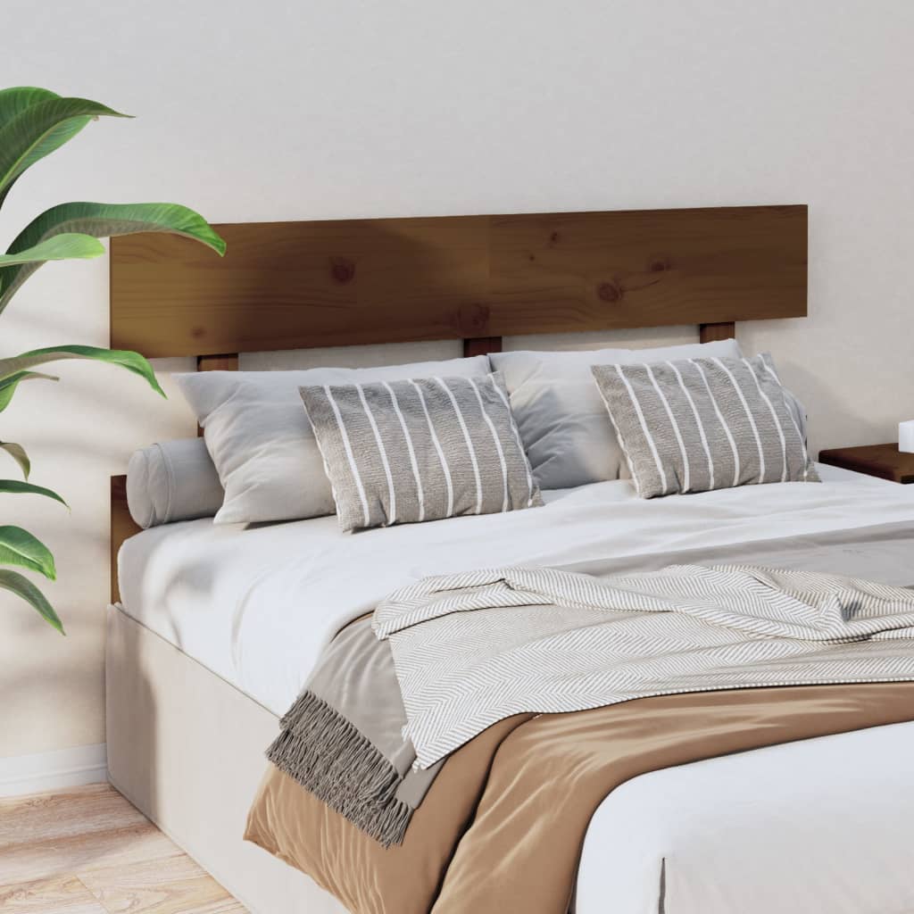 vidaXL Tête de lit Marron Miel 138x3x81 cm Pin Massif