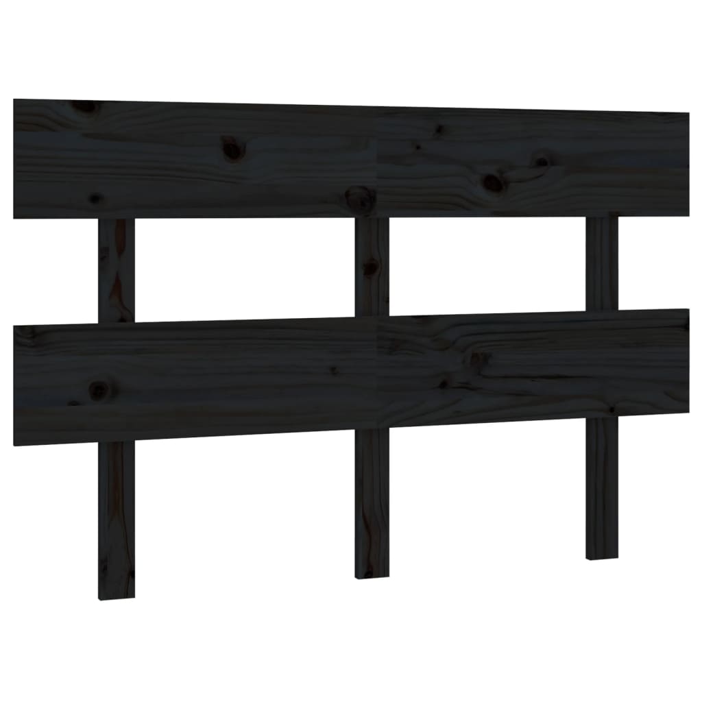 vidaXL Kopfteil Schwarz 138x3x81 cm Massivholz Kiefer