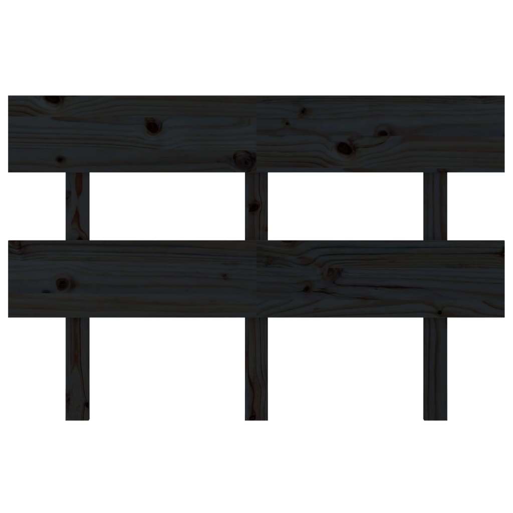 vidaXL Kopfteil Schwarz 138x3x81 cm Massivholz Kiefer