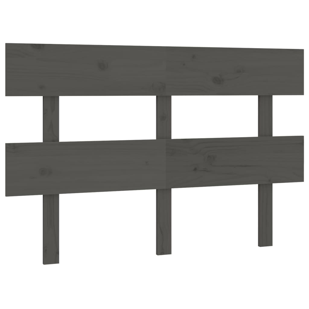 vidaXL Tête de lit gris 144x3x81 cm Bois de pin massif