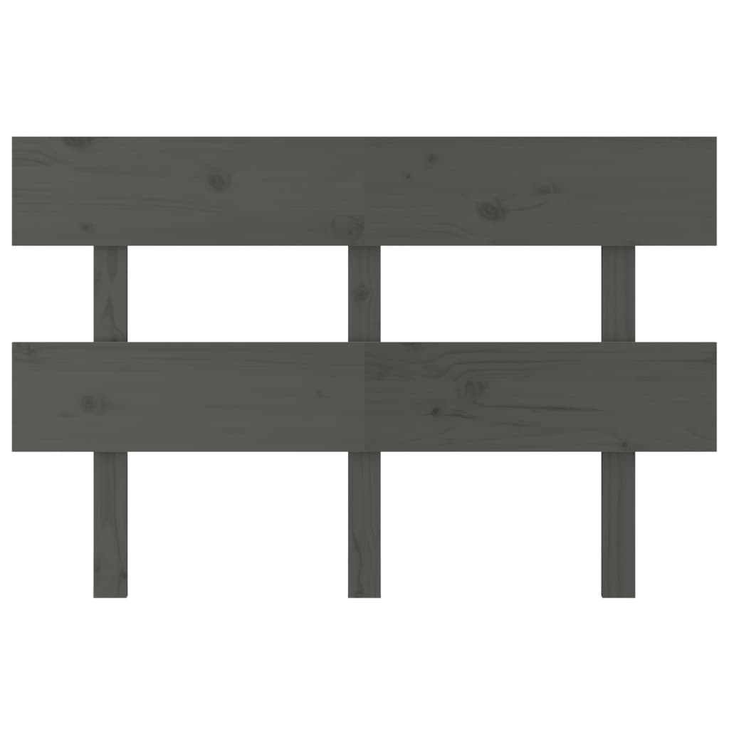 vidaXL Tête de lit gris 144x3x81 cm Bois de pin massif
