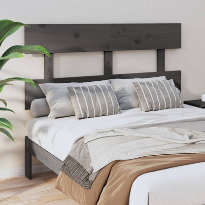vidaXL Tête de lit gris 144x3x81 cm Bois de pin massif