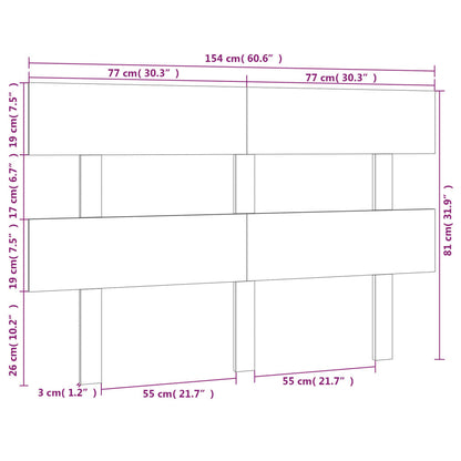 vidaXL Kopfteil 154x3x81 cm Massivholz Kiefer