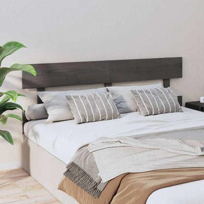 vidaXL Kopfteil Grau 154x3x81 cm Massivholz Kiefer