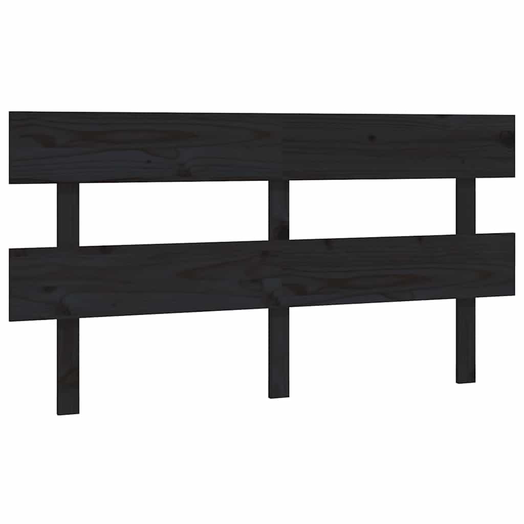 vidaXL Kopfteil Schwarz 154x3x81 cm Massivholz Kiefer