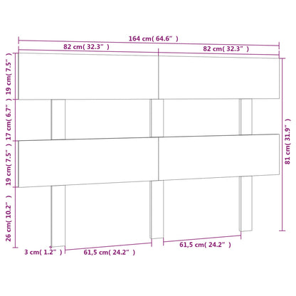 vidaXL Kopfteil Honigbraun 164x3x81 cm Massivholz Kiefer