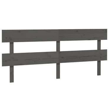 vidaXL Kopfteil Grau 204x3x81 cm Massivholz Kiefer