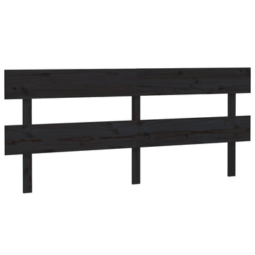 vidaXL Kopfteil Schwarz 204x3x81 cm Massivholz Kiefer