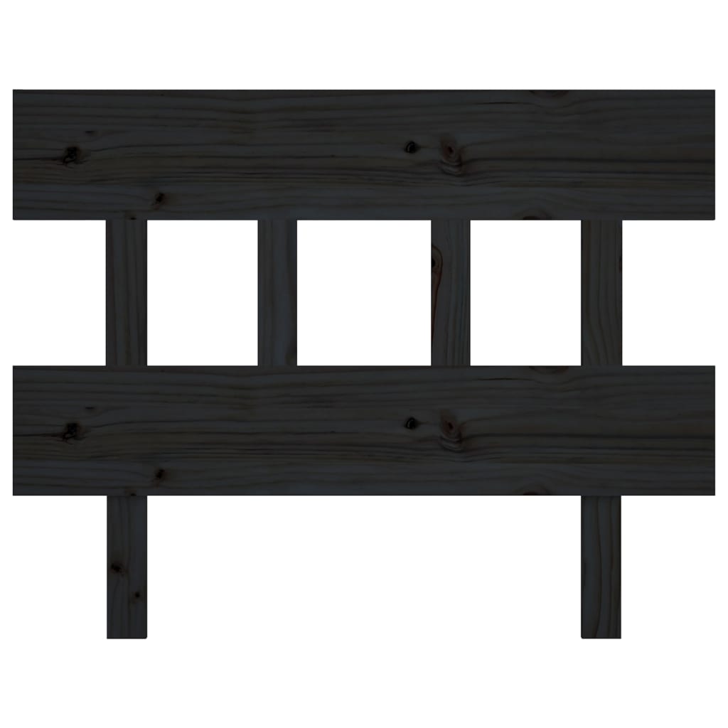 vidaXL Bett-Kopfteil Schwarz 78,5x3x81 cm Massivholz Kiefer