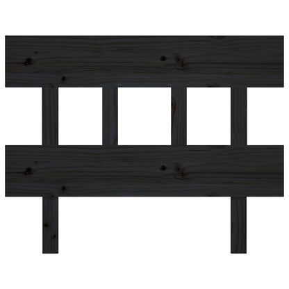 vidaXL Bett-Kopfteil Schwarz 78,5x3x81 cm Massivholz Kiefer