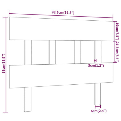 vidaXL Kopfteil Honigbraun 93,5x3x81 cm Massivholz Kiefer