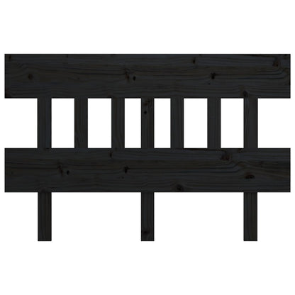 vidaXL Kopfteil Schwarz 123,5x3x81 cm Massivholz Kiefer