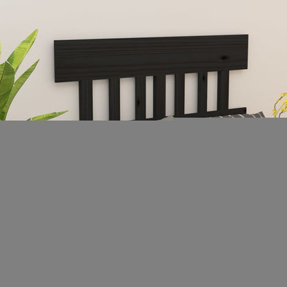 vidaXL Kopfteil Schwarz 123,5x3x81 cm Massivholz Kiefer