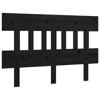 vidaXL Kopfteil Schwarz 143,5x3x81 cm Massivholz Kiefer