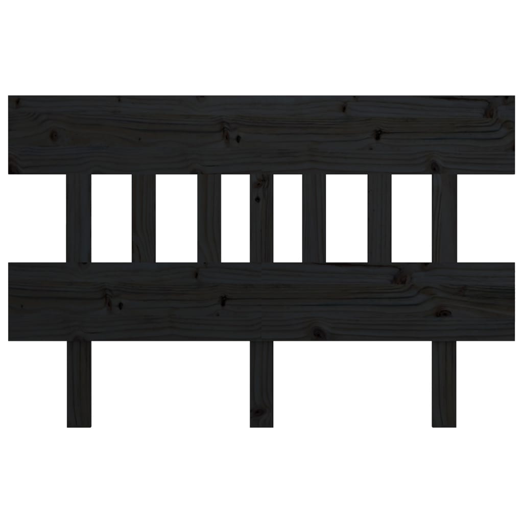 vidaXL Bett-Kopfteil Schwarz 153,5x3x81 cm Massivholz Kiefer