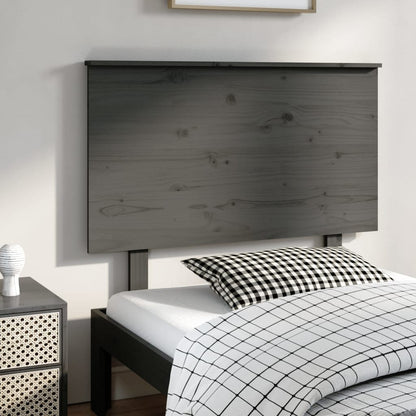 vidaXL Kopfteil Grau 104x6x82,5 cm Massivholz Kiefer