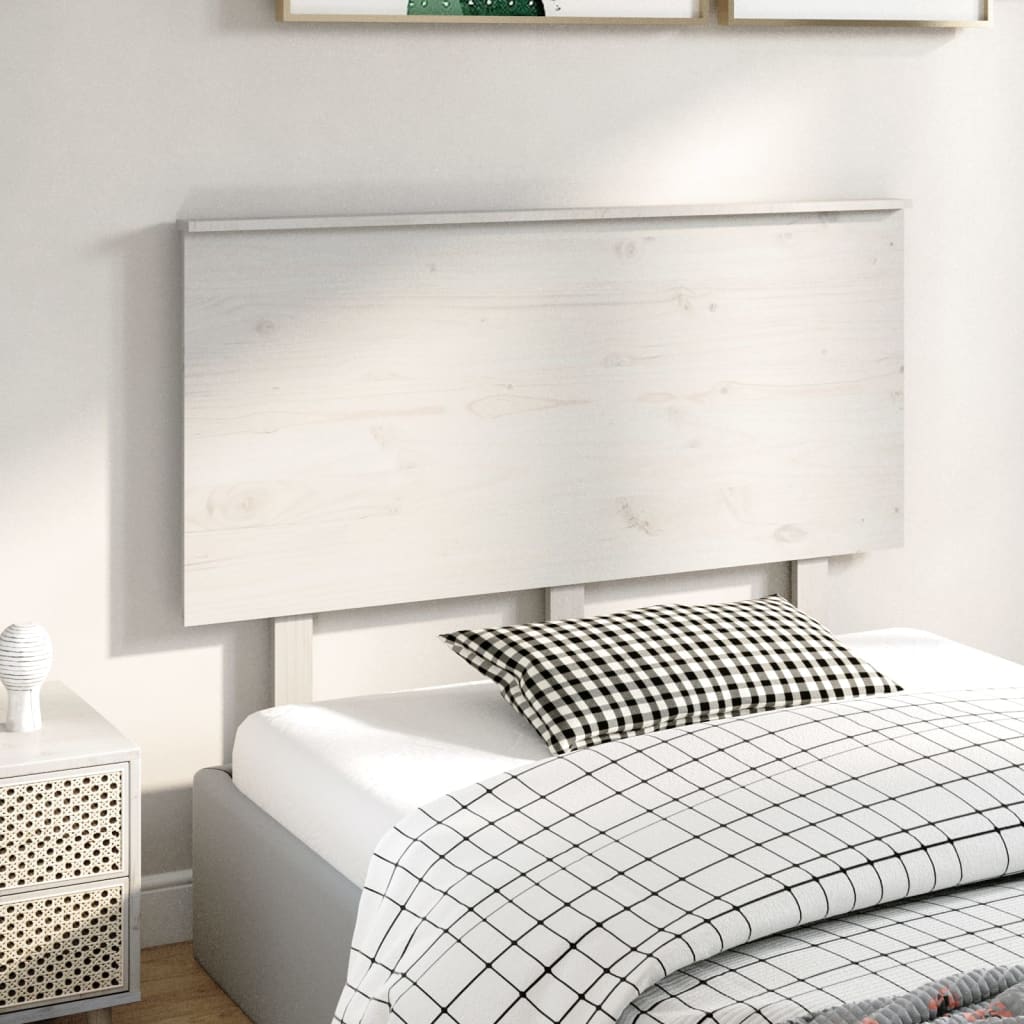 vidaXL Tête de lit Blanc 124x6x82,5 cm Bois de pin massif