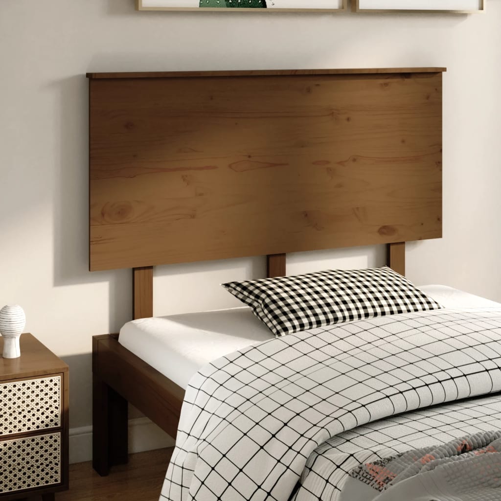 vidaXL Kopfteil Honigbraun 124x6x82,5 cm Massivholz Kiefer