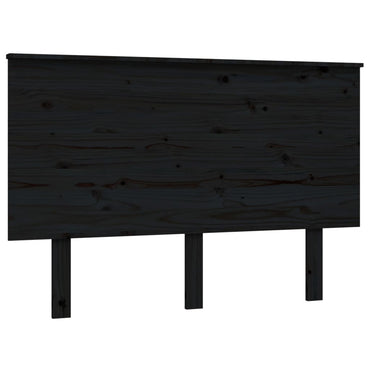 vidaXL Kopfteil Schwarz 124x6x82,5 cm Massivholz Kiefer