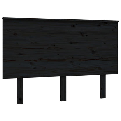 vidaXL Kopfteil Schwarz 124x6x82,5 cm Massivholz Kiefer