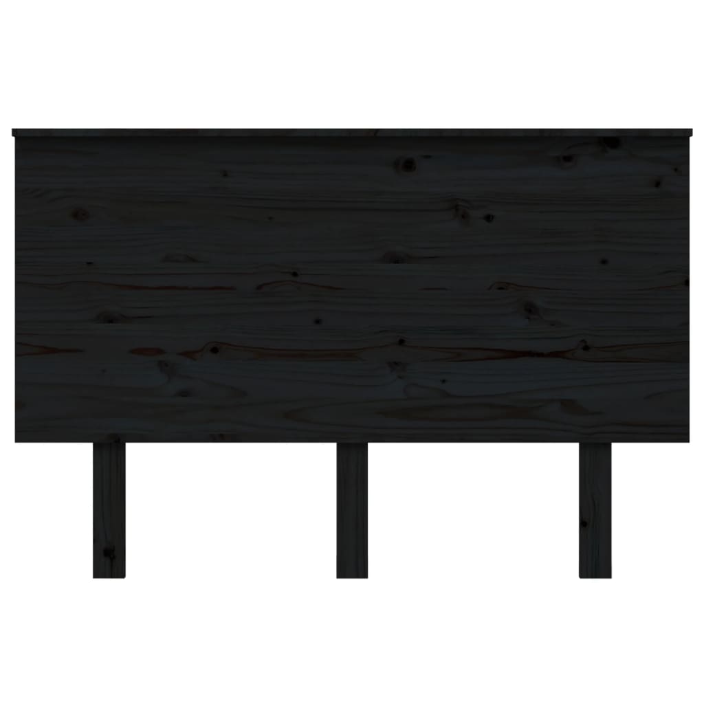 vidaXL Kopfteil Schwarz 124x6x82,5 cm Massivholz Kiefer