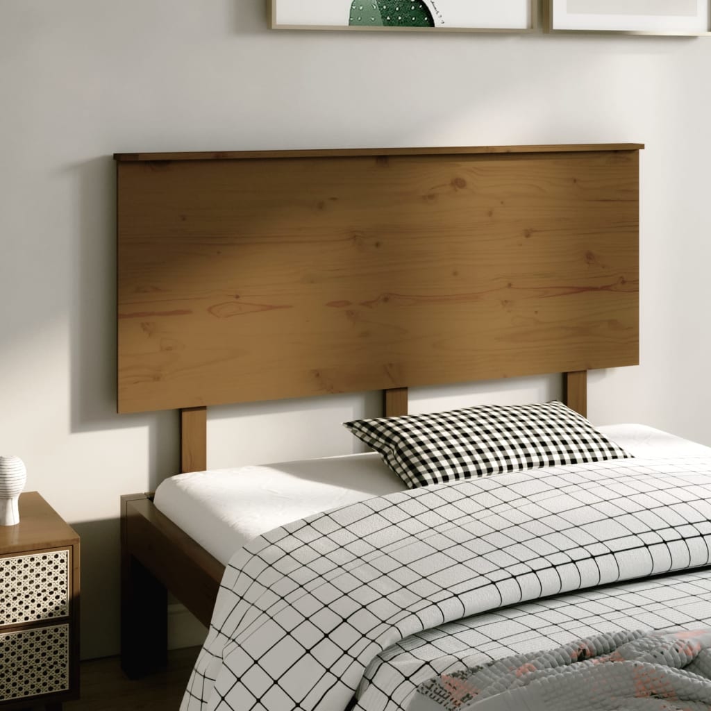 vidaXL Tête de lit Marron Miel 139x6x82,5 cm Bois de pin massif