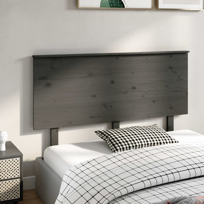 vidaXL Kopfteil Grau 144x6x82,5 Massivholz Kiefer