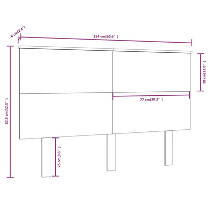 vidaXL Kopfteil 154x6x82,5 cm Massivholz Kiefer
