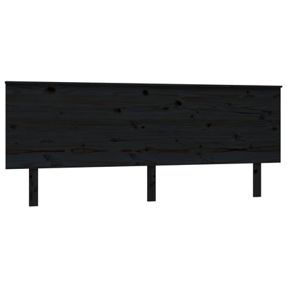 vidaXL Kopfteil Schwarz 204x6x82,5 cm Massivholz Kiefer