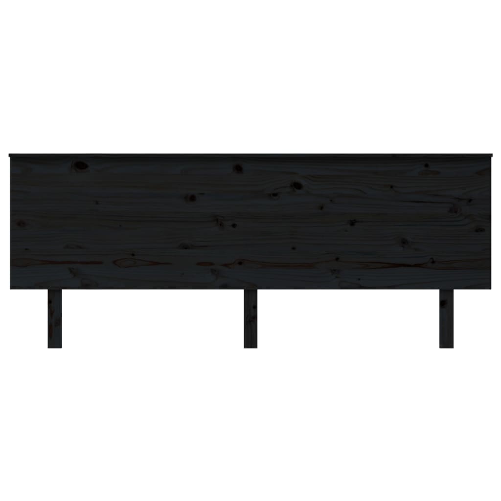 vidaXL Kopfteil Schwarz 204x6x82,5 cm Massivholz Kiefer
