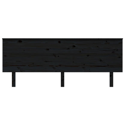 vidaXL Kopfteil Schwarz 204x6x82,5 cm Massivholz Kiefer