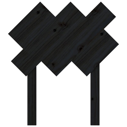 vidaXL Kopfteil Schwarz 72,5x3x81 cm Massivholz Kiefer