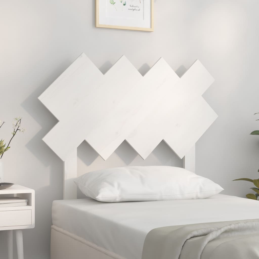 vidaXL Kopfteil Weiß 92x3x81 cm Massivholz Kiefer